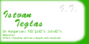 istvan teglas business card